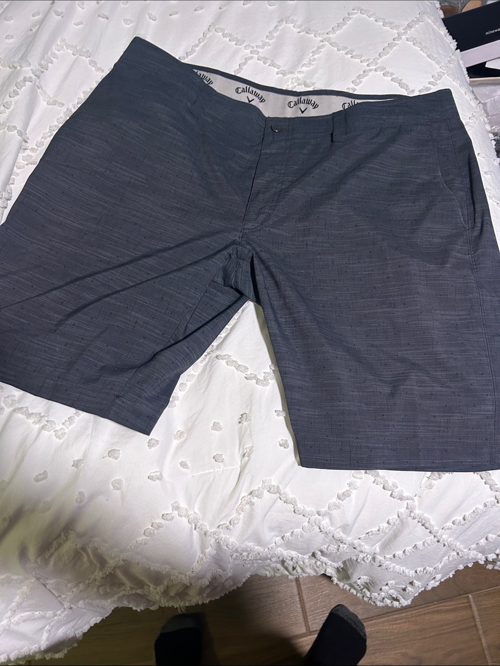 Callaway Men's Charcoal Gray Flat Front Golf Shorts